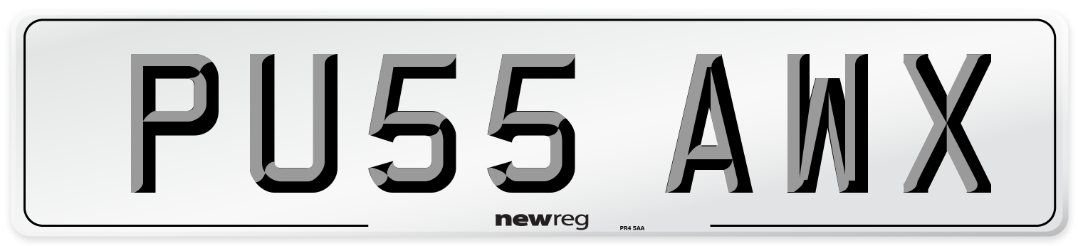 PU55 AWX Number Plate from New Reg